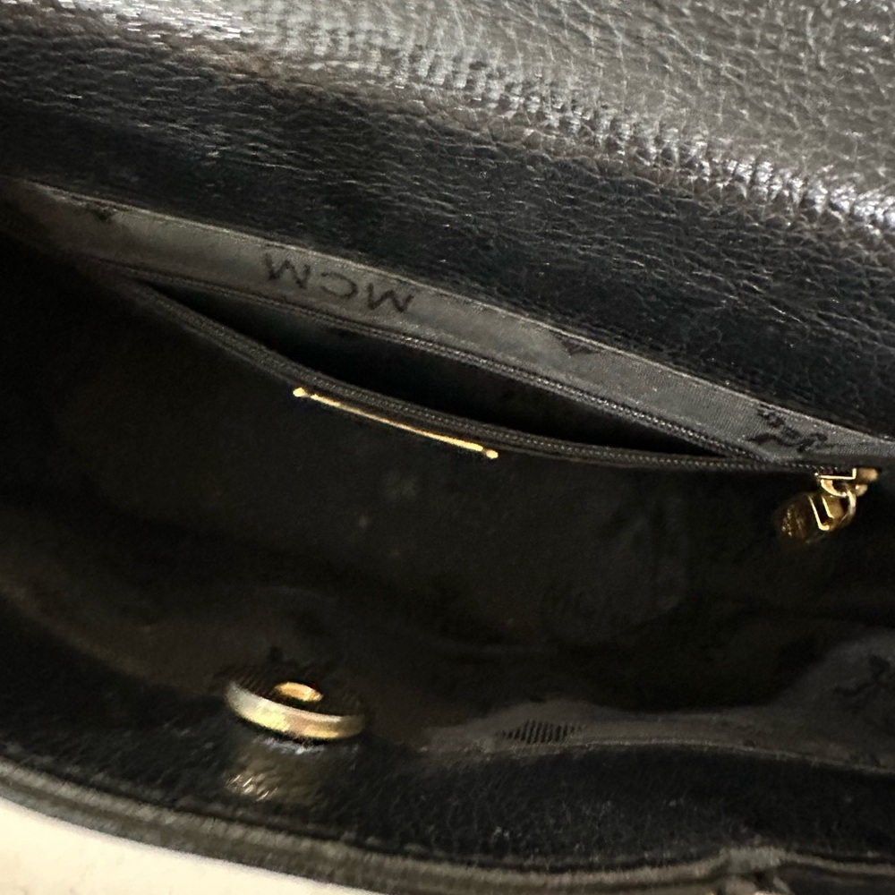 MCM Michael Cromer Black Leather Satchel Bag - Picture 7 of 10